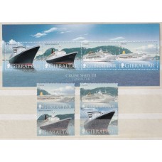 GIBRALTAR BARCOS SERIE COMPLETA DE ESTAMPILLAS NUEVAS MINT + HOJA BLOQUE